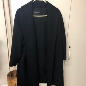 vintage WANAMAKER tweed car swing union coat black